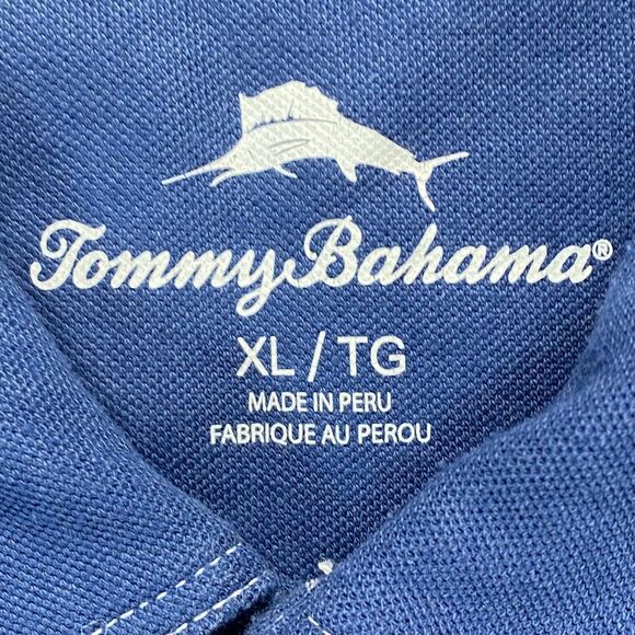 Tommy Bahama Men's Blue Polo Shirt with Green Marlin Logo XL Golf Casual - Picture 5 of 8